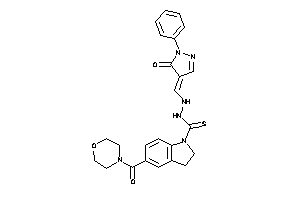 N'-[(5-keto-1-phenyl-2-pyrazolin-4-ylidene)methyl]-5-(morpholine-4-carbonyl)indoline-1-carbothiohydrazide