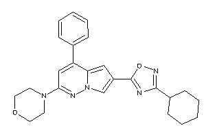 4-[6-(3-cyclohexyl-1,2,4-oxadiazol-5-yl)-4-phenyl-pyrrolo[2,1-f]pyridazin-2-yl]morpholine