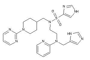 Image of N-[2-[1H-imidazol-5-ylmethyl(2-pyridyl)amino]ethyl]-N-[[1-(2-pyrimidyl)-4-piperidyl]methyl]-1H-imidazole-4-sulfonamide