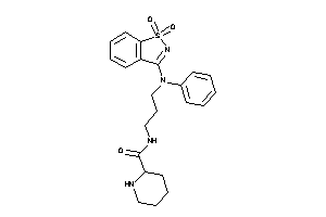 Image of N-[3-(N-(1,1-diketo-1,2-benzothiazol-3-yl)anilino)propyl]pipecolinamide
