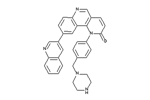 Image of 1-[4-(piperazinomethyl)phenyl]-9-(3-quinolyl)benzo[h][1,6]naphthyridin-2-one