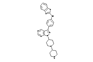 Image of 1,3-benzoxazol-2-yl-[4-[1-[1-(4-piperidyl)-4-piperidyl]pyrazolo[3,4-d]pyrimidin-3-yl]phenyl]amine