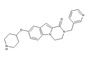 8-(4-piperidyloxy)-2-(3-pyridylmethyl)-3,4-dihydropyrazino[1,2-a]indol-1-one