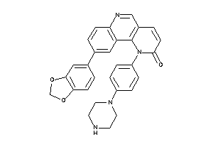 Image of 9-(1,3-benzodioxol-5-yl)-1-(4-piperazinophenyl)benzo[h][1,6]naphthyridin-2-one