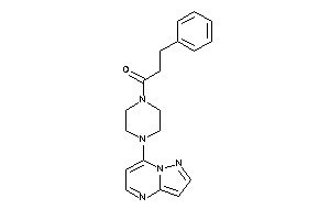 3-phenyl-1-(4-pyrazolo[1,5-a]pyrimidin-7-ylpiperazino)propan-1-one