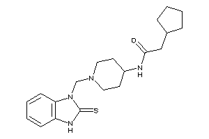 2-cyclopentyl-N-[1-[(2-thioxo-3H-benzimidazol-1-yl)methyl]-4-piperidyl]acetamide