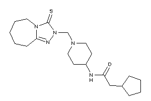 2-cyclopentyl-N-[1-[(3-thioxo-6,7,8,9-tetrahydro-5H-[1,2,4]triazolo[4,3-a]azepin-2-yl)methyl]-4-piperidyl]acetamide