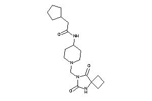 2-cyclopentyl-N-[1-[(6,8-diketo-5,7-diazaspiro[3.4]octan-7-yl)methyl]-4-piperidyl]acetamide