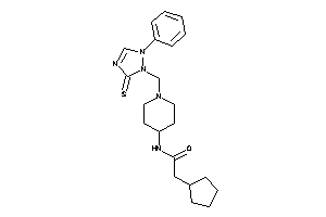 Image of 2-cyclopentyl-N-[1-[(2-phenyl-5-thioxo-1,2,4-triazol-1-yl)methyl]-4-piperidyl]acetamide