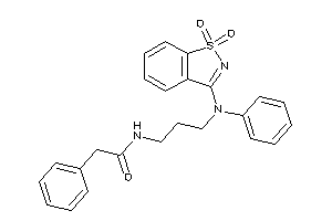 Image of N-[3-(N-(1,1-diketo-1,2-benzothiazol-3-yl)anilino)propyl]-2-phenyl-acetamide