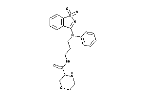 N-[3-(N-(1,1-diketo-1,2-benzothiazol-3-yl)anilino)propyl]morpholine-3-carboxamide