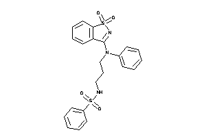 N-[3-(N-(1,1-diketo-1,2-benzothiazol-3-yl)anilino)propyl]benzenesulfonamide