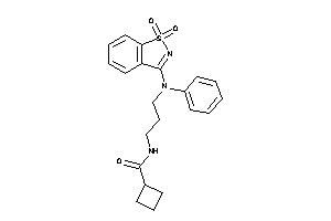 N-[3-(N-(1,1-diketo-1,2-benzothiazol-3-yl)anilino)propyl]cyclobutanecarboxamide