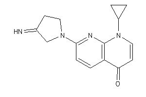 Image of 1-cyclopropyl-7-(3-iminopyrrolidino)-1,8-naphthyridin-4-one