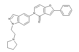 Image of 2-phenyl-5-[1-(2-pyrrolidinoethyl)indazol-5-yl]furo[3,2-c]pyridin-4-one