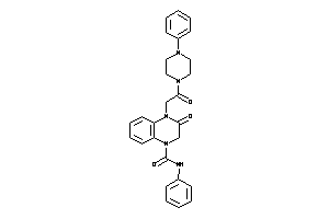 Image of 3-keto-4-[2-keto-2-(4-phenylpiperazino)ethyl]-N-phenyl-2H-quinoxaline-1-carboxamide