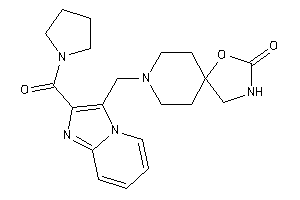 8-[[2-(pyrrolidine-1-carbonyl)imidazo[1,2-a]pyridin-3-yl]methyl]-4-oxa-2,8-diazaspiro[4.5]decan-3-one