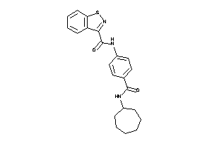 Image of N-[4-(cycloheptylcarbamoyl)phenyl]-1,2-benzothiazole-3-carboxamide