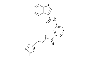 N-[3-[2-(1H-pyrazol-4-yl)ethylcarbamoyl]phenyl]-1,2-benzothiazole-3-carboxamide