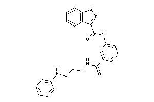 Image of N-[3-(3-anilinopropylcarbamoyl)phenyl]-1,2-benzothiazole-3-carboxamide