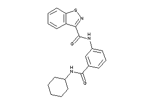 Image of N-[3-(cyclohexylcarbamoyl)phenyl]-1,2-benzothiazole-3-carboxamide