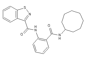 N-[2-(cyclooctylcarbamoyl)phenyl]-1,2-benzothiazole-3-carboxamide