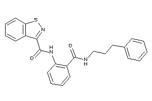 Image of N-[2-(3-phenylpropylcarbamoyl)phenyl]-1,2-benzothiazole-3-carboxamide