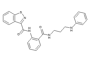 Image of N-[2-(3-anilinopropylcarbamoyl)phenyl]-1,2-benzothiazole-3-carboxamide