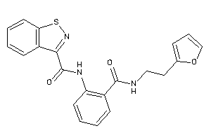 Image of N-[2-[2-(2-furyl)ethylcarbamoyl]phenyl]-1,2-benzothiazole-3-carboxamide