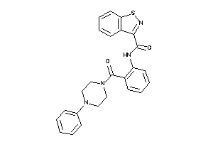 Image of N-[2-(4-phenylpiperazine-1-carbonyl)phenyl]-1,2-benzothiazole-3-carboxamide