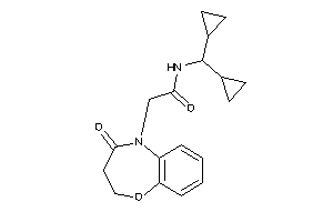 Image of N-(dicyclopropylmethyl)-2-(4-keto-2,3-dihydro-1,5-benzoxazepin-5-yl)acetamide