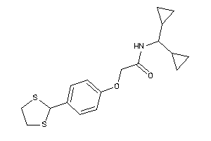 Image of N-(dicyclopropylmethyl)-2-[4-(1,3-dithiolan-2-yl)phenoxy]acetamide