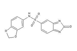 Image of N-(1,3-benzodioxol-5-yl)-2-keto-benzimidazole-5-sulfonamide
