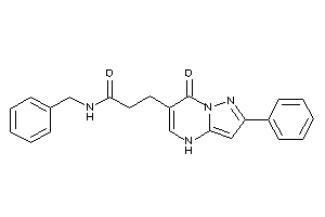 Image of N-benzyl-3-(7-keto-2-phenyl-4H-pyrazolo[1,5-a]pyrimidin-6-yl)propionamide