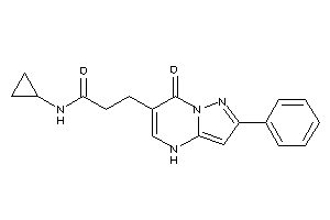 Image of N-cyclopropyl-3-(7-keto-2-phenyl-4H-pyrazolo[1,5-a]pyrimidin-6-yl)propionamide