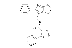 3-phenyl-N-[(6-phenyl-2,3-dihydroimidazo[2,1-b]thiazol-5-yl)methyl]isoxazole-4-carboxamide