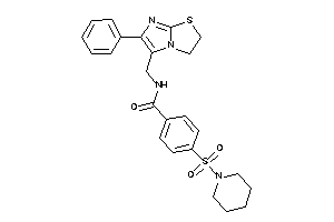 N-[(6-phenyl-2,3-dihydroimidazo[2,1-b]thiazol-5-yl)methyl]-4-piperidinosulfonyl-benzamide