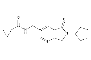 Image of N-[(6-cyclopentyl-5-keto-7H-pyrrolo[3,4-b]pyridin-3-yl)methyl]cyclopropanecarboxamide