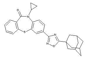 2-[5-(1-adamantyl)-1,2,4-oxadiazol-3-yl]-5-cyclopropyl-benzo[b][1,4]benzothiazepin-6-one