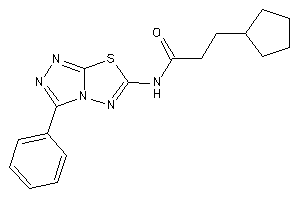 Image of 3-cyclopentyl-N-(3-phenyl-[1,2,4]triazolo[3,4-b][1,3,4]thiadiazol-6-yl)propionamide