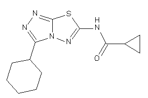 Image of N-(3-cyclohexyl-[1,2,4]triazolo[3,4-b][1,3,4]thiadiazol-6-yl)cyclopropanecarboxamide