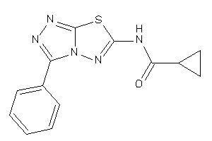 Image of N-(3-phenyl-[1,2,4]triazolo[3,4-b][1,3,4]thiadiazol-6-yl)cyclopropanecarboxamide