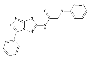 Image of 2-(phenylthio)-N-(3-phenyl-[1,2,4]triazolo[3,4-b][1,3,4]thiadiazol-6-yl)acetamide