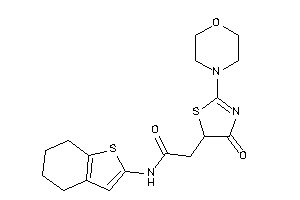Image of 2-(4-keto-2-morpholino-2-thiazolin-5-yl)-N-(4,5,6,7-tetrahydrobenzothiophen-2-yl)acetamide