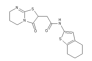 Image of 2-(3-keto-6,7-dihydro-5H-thiazolo[3,2-a]pyrimidin-2-yl)-N-(4,5,6,7-tetrahydrobenzothiophen-2-yl)acetamide