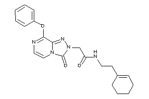 Image of N-(2-cyclohexen-1-ylethyl)-2-(3-keto-8-phenoxy-[1,2,4]triazolo[4,3-a]pyrazin-2-yl)acetamide