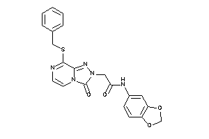 Image of N-(1,3-benzodioxol-5-yl)-2-[8-(benzylthio)-3-keto-[1,2,4]triazolo[4,3-a]pyrazin-2-yl]acetamide