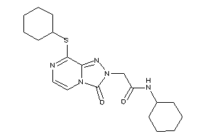 Image of N-cyclohexyl-2-[8-(cyclohexylthio)-3-keto-[1,2,4]triazolo[4,3-a]pyrazin-2-yl]acetamide