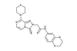 Image of N-(2,3-dihydro-1,4-benzodioxin-6-yl)-2-(3-keto-8-thiomorpholino-[1,2,4]triazolo[4,3-a]pyrazin-2-yl)acetamide