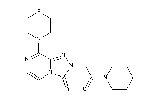 Image of 2-(2-keto-2-piperidino-ethyl)-8-thiomorpholino-[1,2,4]triazolo[4,3-a]pyrazin-3-one